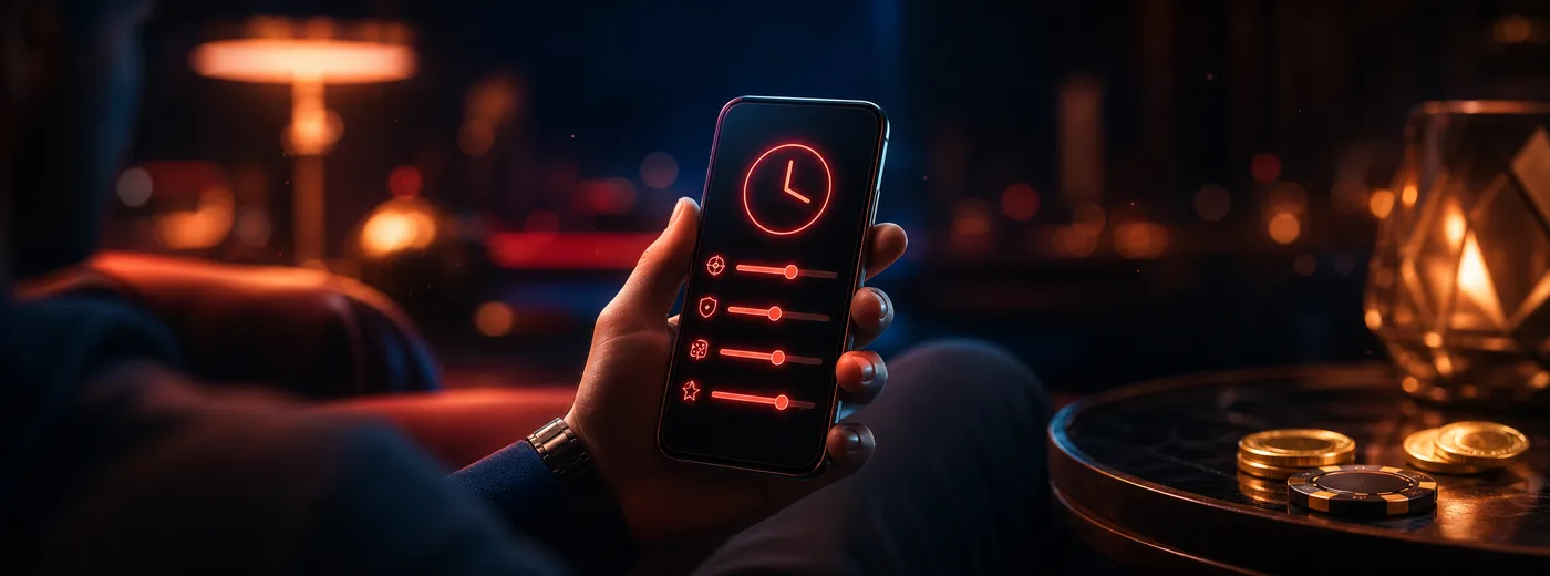 Hráč si v účtu Nine Casino nastavuje limity hraní
