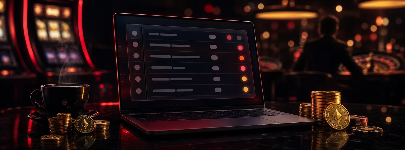 Hráč kontroluje historii transakcí v účtu Nine Casino na notebooku